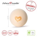 Zirbenkugel einzeln Herz-Edition Zirbenfamilie