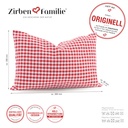 Zirbenkissen Karo 20 x 30cm Rot Zirbenfamilie