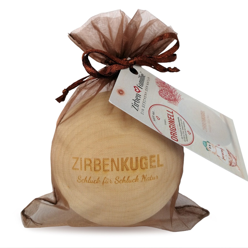 Zirbenkugel einzeln "Schluck für Schluck Natur" Zirbenfamilie