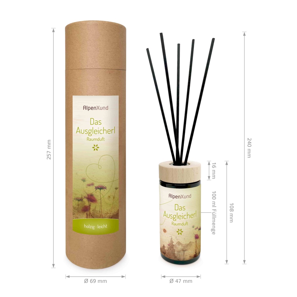 Raumduft Diffuserl 100 ml „Das Ausgleicherl“ AlpenXund