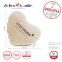 Herz Zirbenkissen 40 x 40cm Natur Zirbenfamilie