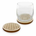  2 Stk. ZirbenUntersetzer für Wasserglas