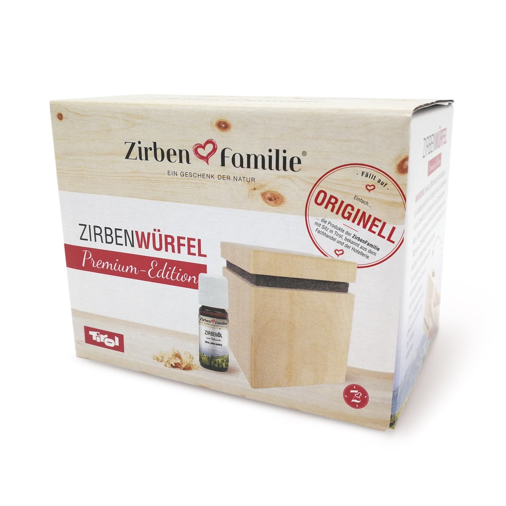 Zirbenwürfel Premium-Edition Set Zirbenfamilie