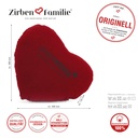Herz Zirbenkissen 40 x 40cm Natur Zirbenfamilie