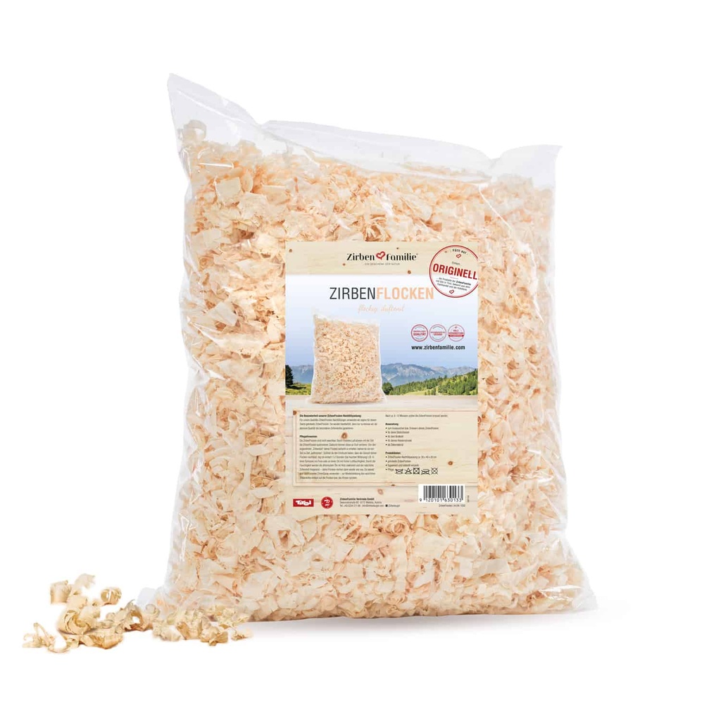 [1202] Zirbenflocken Nachfüllpackung inkl. Beiblatt Zirbenfamilie