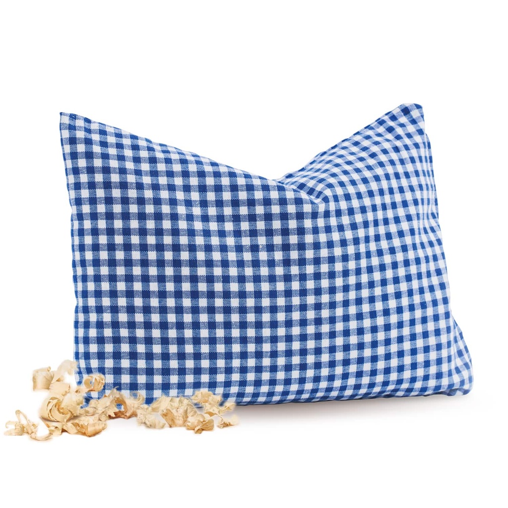 Zirbenkissen Karo 20 x 30cm Blau Zirbenfamilie