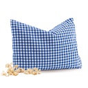 Zirbenkissen Karo 20 x 30cm Blau Zirbenfamilie