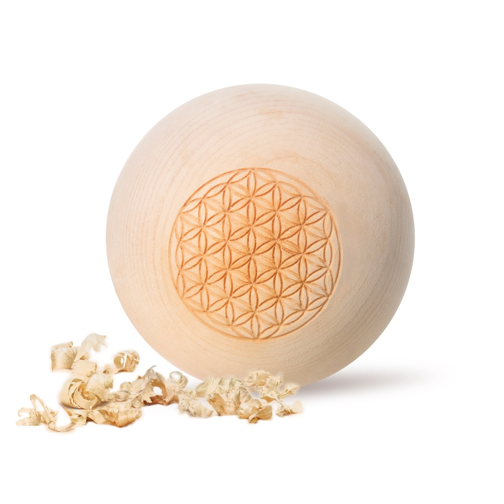 [1090] Zirbenkugel einzeln Blume des Lebens Zirbenfamilie