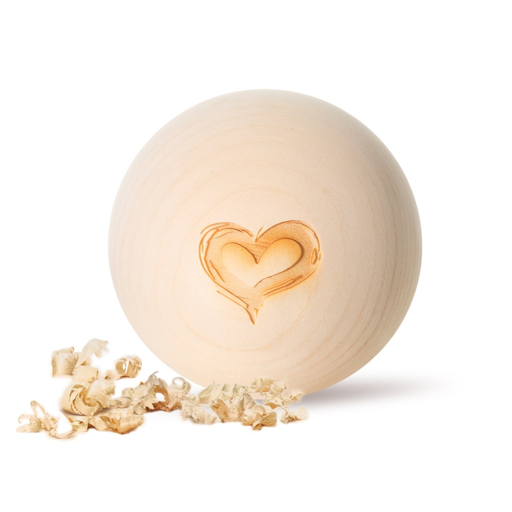 [1091] Zirbenkugel einzeln Herz-Edition Zirbenfamilie