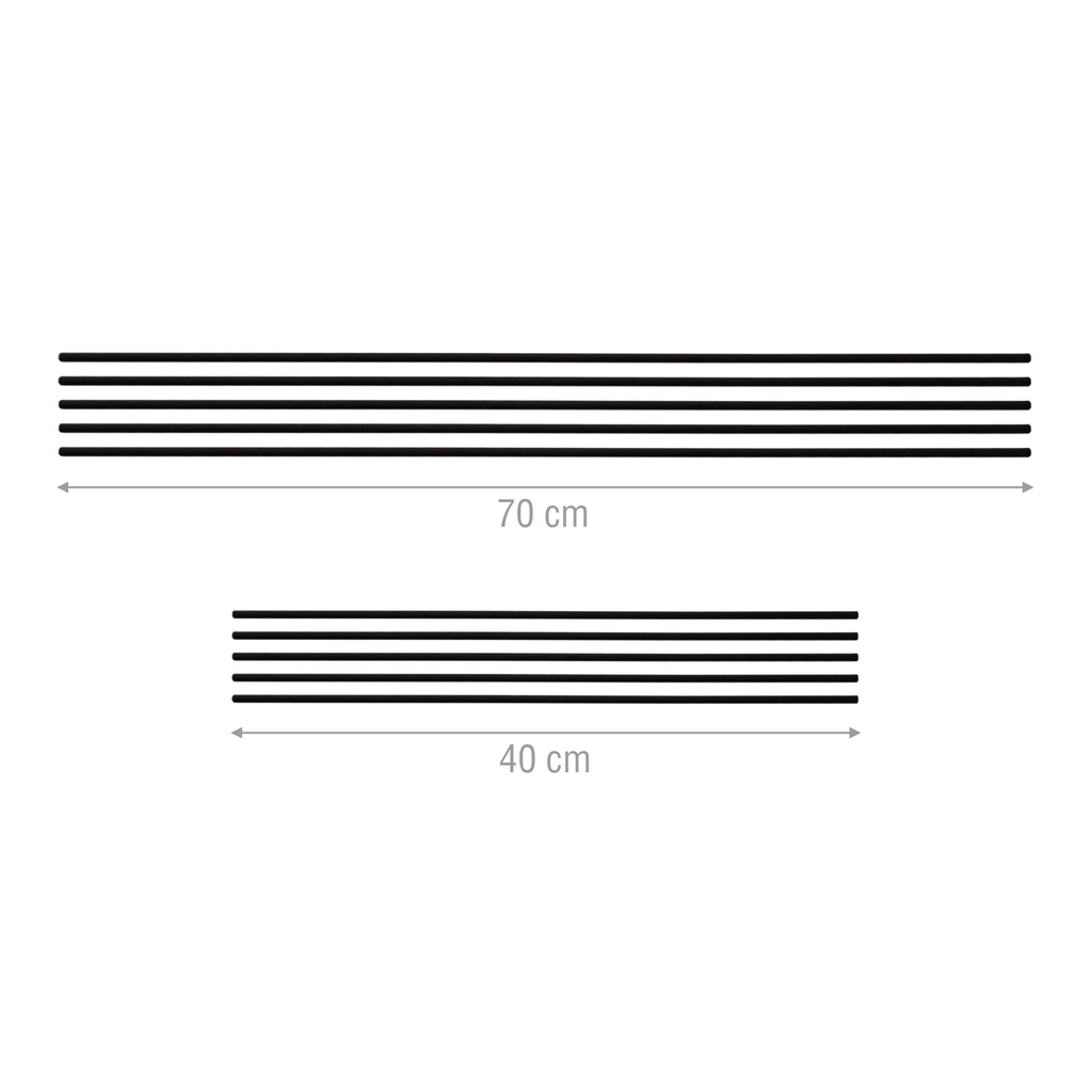 [1023-40-5] 5 Stk. Ersatz-Duftstäbchen 40 cm, schwarz