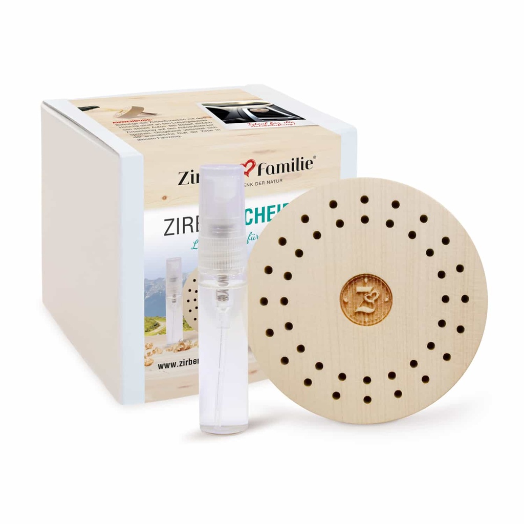 ZirbenScheiberl Autoduftstecker Zirbenfamilie 