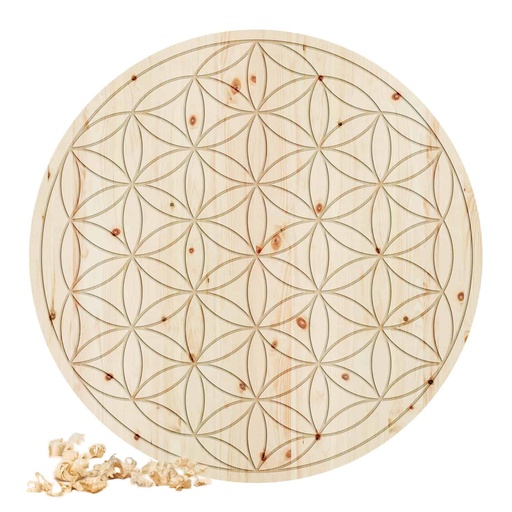 [1303] Wandbild Zirbenblume des Lebens 30cm