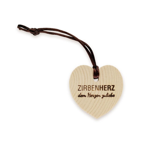 [1010] Zirbenherz-Anhänger 5 x 5cm Zirbenfamilie