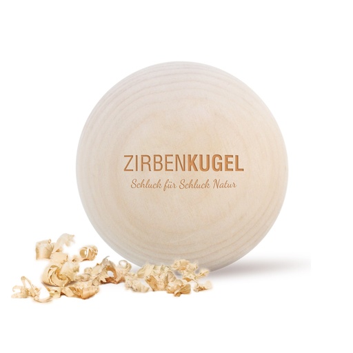 [1040] Zirbenkugel einzeln "Schluck für Schluck Natur" Zirbenfamilie