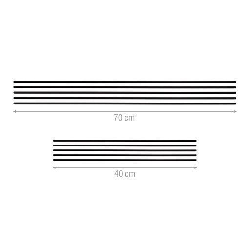 [1023-70-5] 5 Stk. Ersatz-Duftstäbchen 70 cm, schwarz
