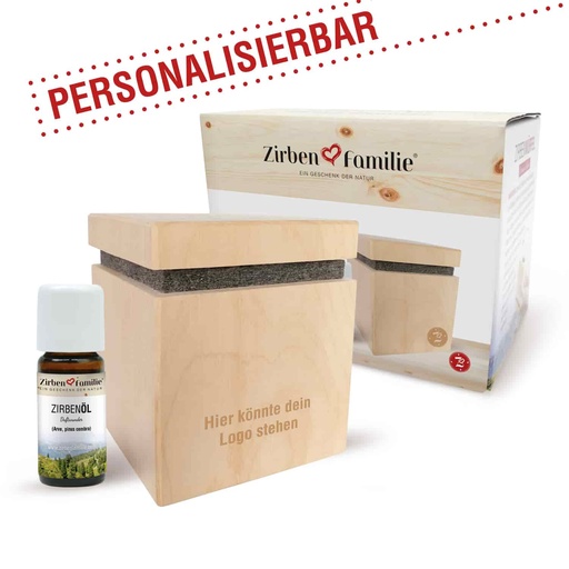 Personalisiert - Original ZirbenWürfel Premium mit Wunschgravur