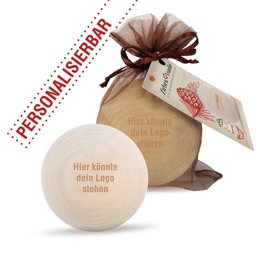 Personalisiert - Zirbenkugel mit Wunschgravur